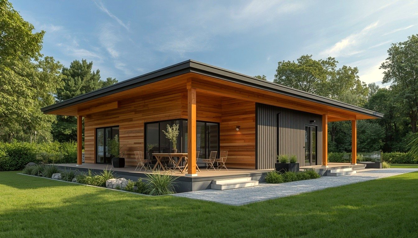 Casa modular construída com painéis SIP